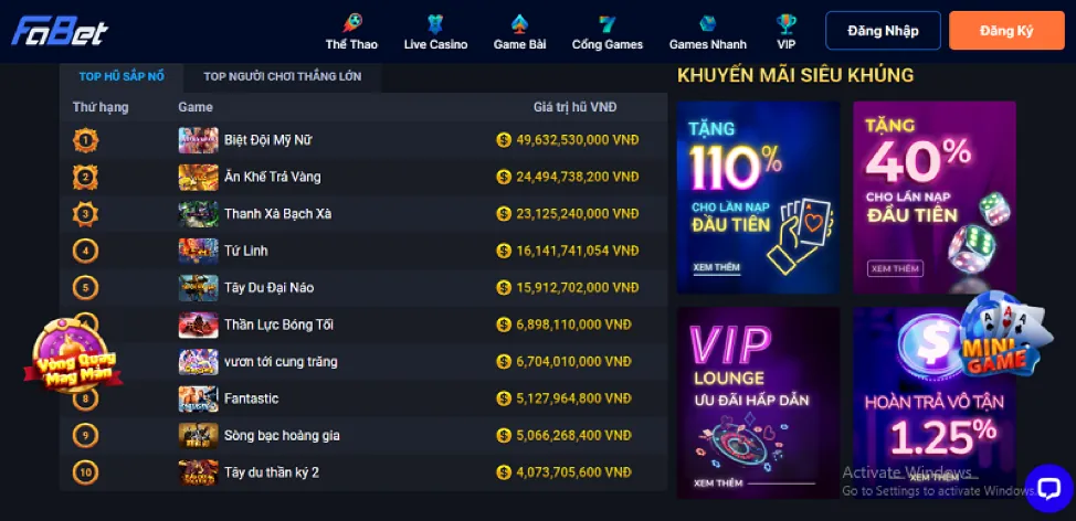 Khuyến mãi cá cược thể thao ld789 win